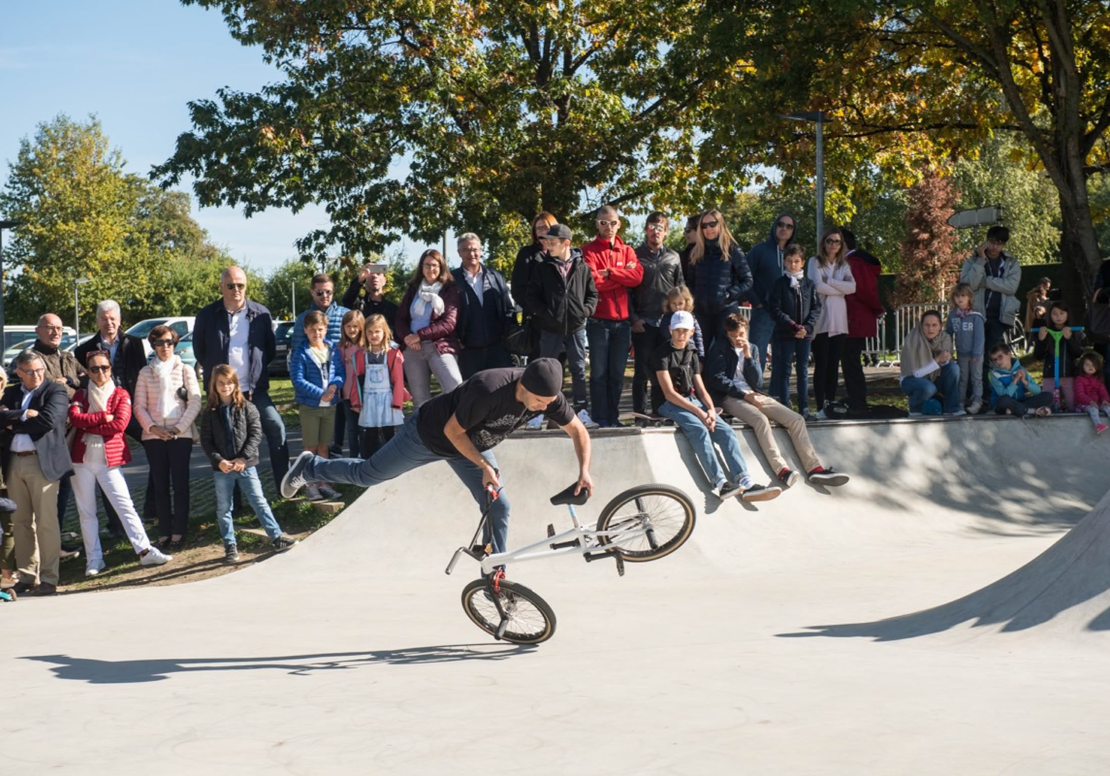 Demonstration Bmx Geneve Suisse. 